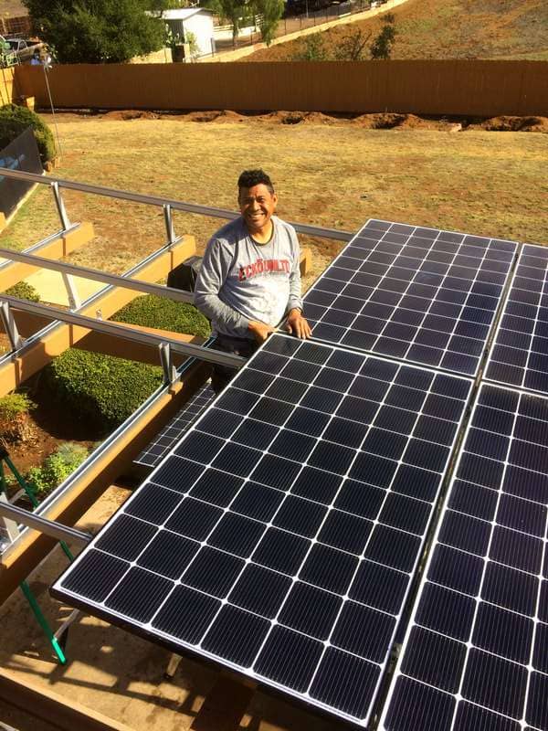 Moises completes a 5.49kW DC install in Escondido. SMA Secure Power Supply.