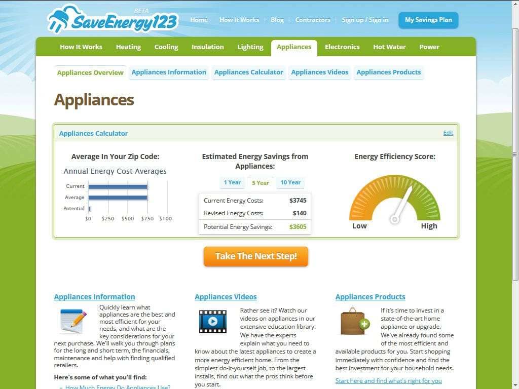 SaveEnergy.com, Appliances.