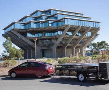 The Mobile Energy Ecosystem in front of UCSD's Geisel Library.