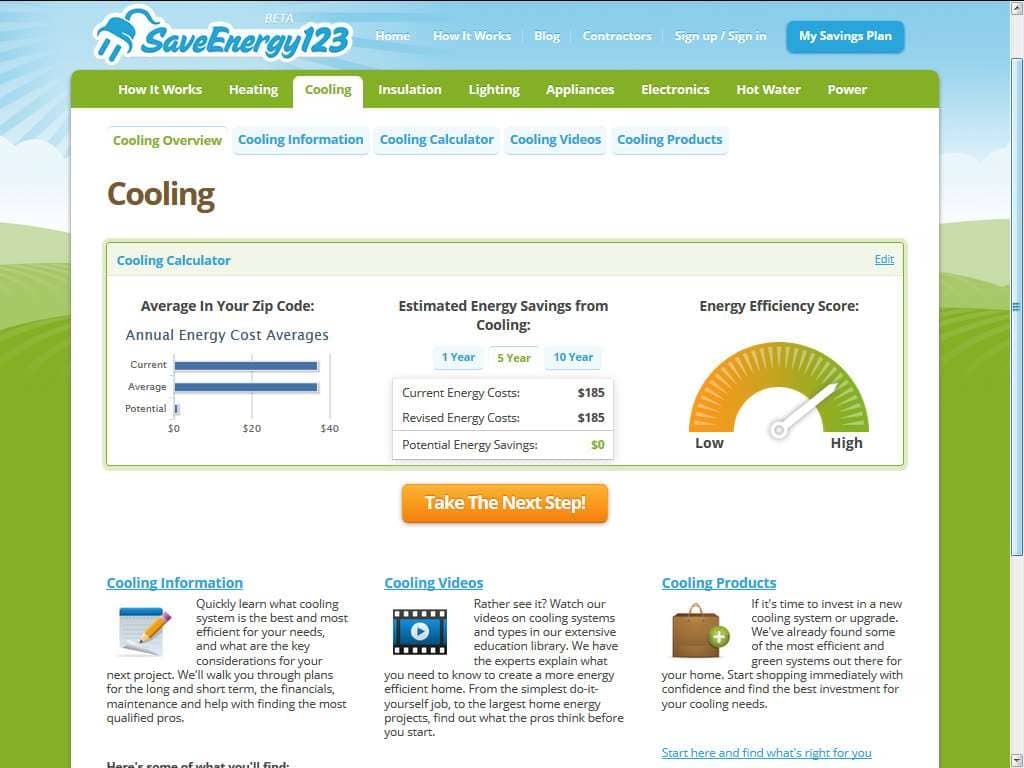 SaveEnergy.com, Cooling.