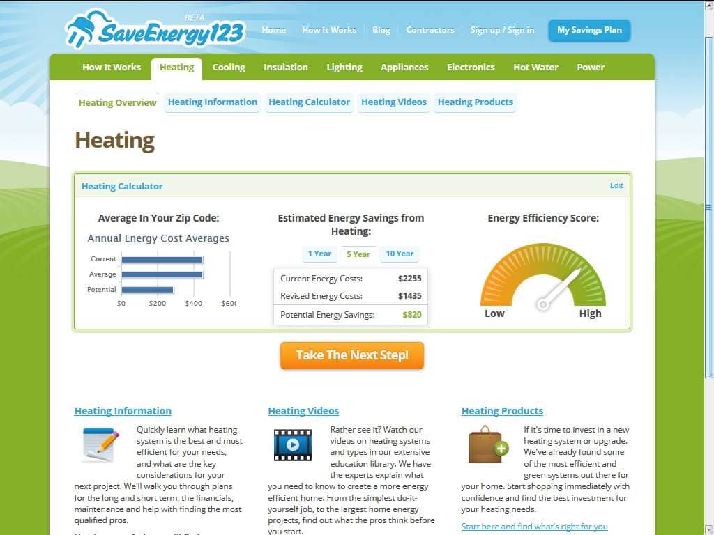 SaveEnergy.com, Heating.