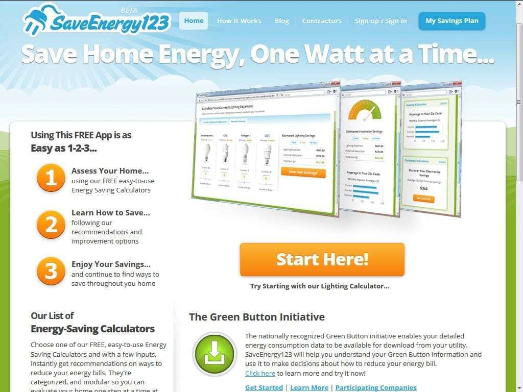 SaveEnergy.com home page.