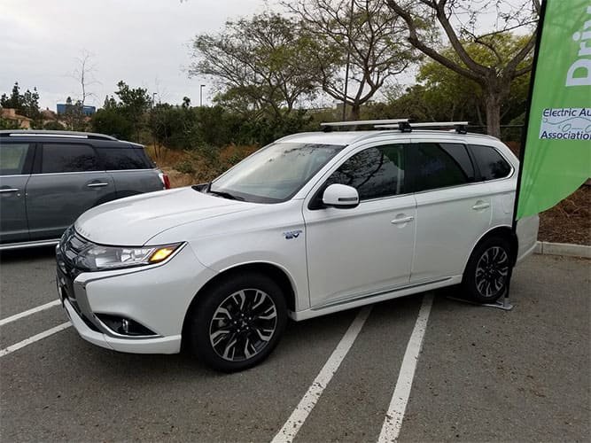 PHEV 2019 Mitsubishi Outlander PHEV AWD: 12kWh battery @ 2.2mi/kWh = 22mi EV range; 13.2gal. @ 21.8MPG = 288mi ICE Range; 310 mi Total Range, 278 Total hp. MSRP=$35,795