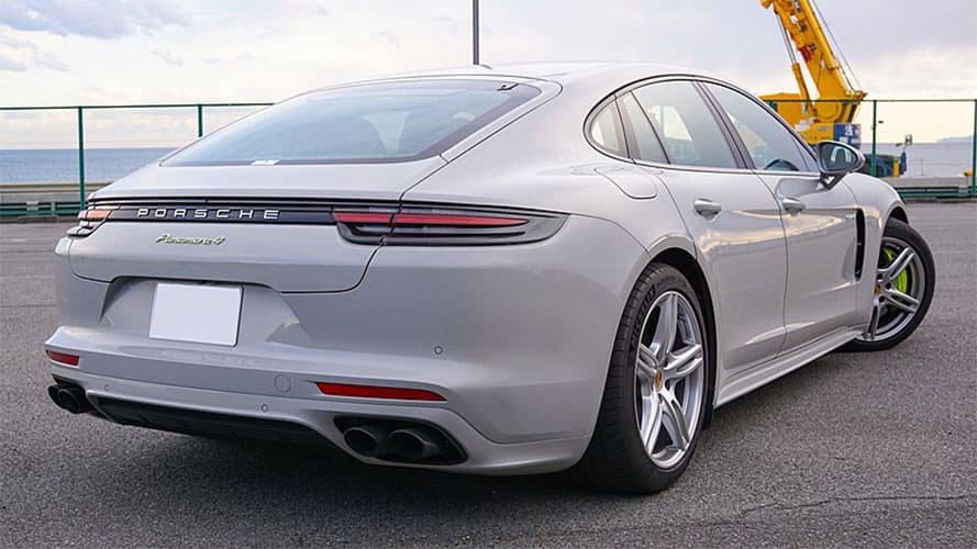 PHEV 2018 Porsche Panamera 4 E-Hybrid AWD: 14kWh battery @ 1.7mi/kWh = 16mi EV range; 21.1gal. @ 22.MPG = 464mi ICE Range; 480 mi Total Range, 464 Total hp. MSRP=$102,900