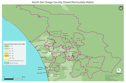 diesel particulate matter pollution North County San Diego