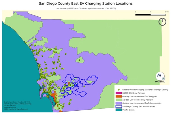 San Diego EV Charging available in Coastal and Inland areas