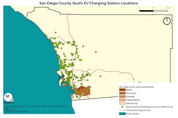 San Diego EV Charging available in Coastal and Inland areas
