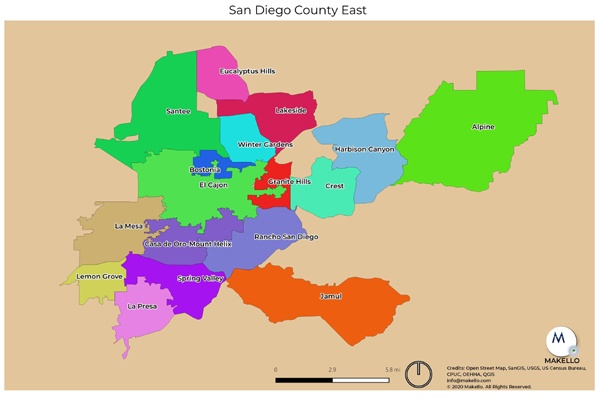 Makello service communities in East County San Diego