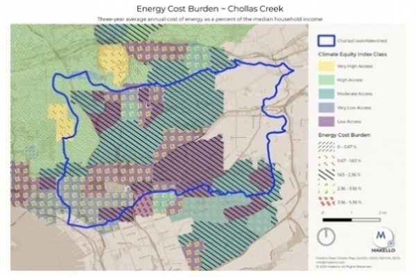 The Chollas Creek Energy Cost Burden is Above Average