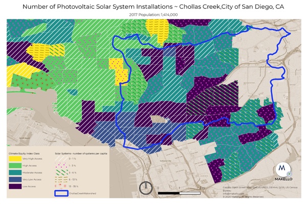 Solar installations in Chollas Creek lag behind the region