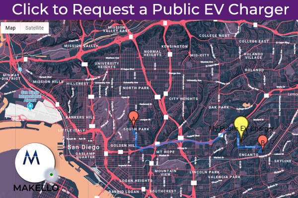 Request a Public Electric Vehicle Charger. CalEVIP program