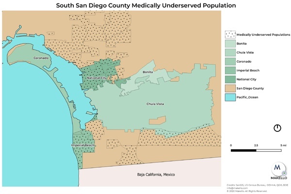 South County San Diego areas are medically under-served.