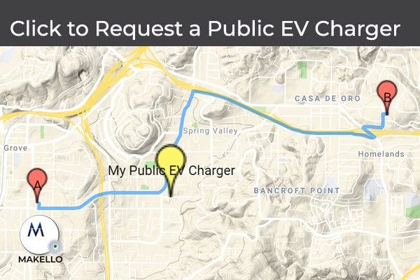 Request a Public Electric Vehicle Charger. CalEVIP program